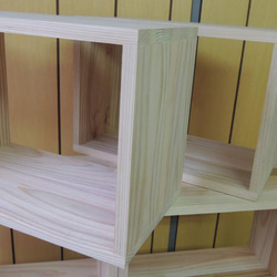 国産杉 スタッキングシェルフ8個セット 本棚 収納木箱 40.0×28.0×20.0板　無垢　棚板天然木 ＤＩＹ 素材 2枚目の画像