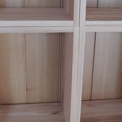 国産杉 スタッキングシェルフ8個セット 本棚 収納木箱 40.0×28.0×22.5 板　無垢　棚板天然木 ＤＩＹ 素材 5枚目の画像