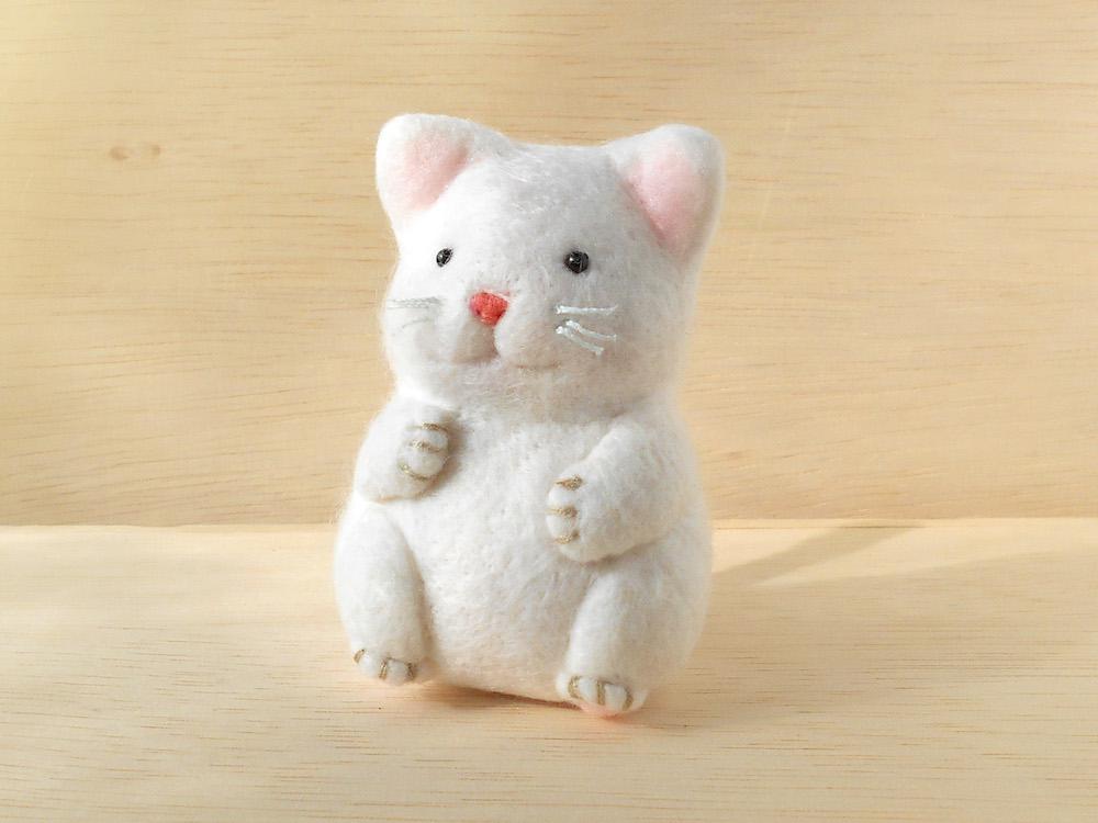 inuinu ミケ猫羊毛フェルトぬいぐるみ2体セット