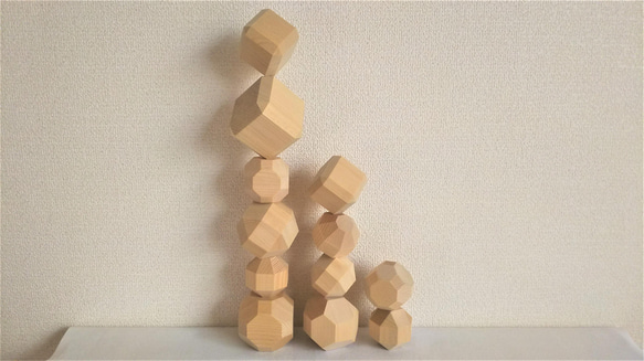 木のおもちゃ 青森ひば の 木製多面体 積み木Ⅱ おもちゃ・人形