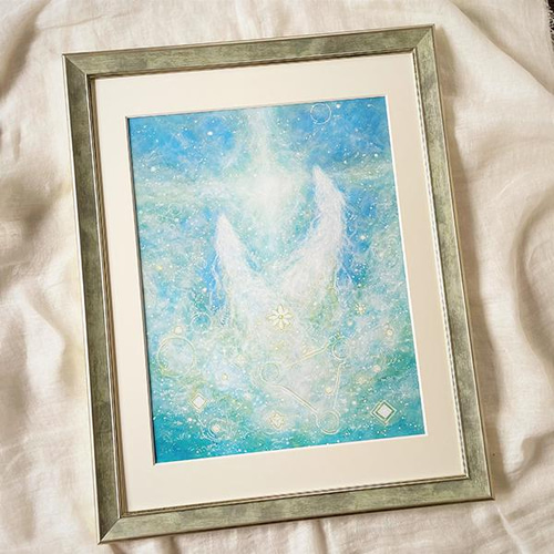 みぃこ○魔法のsunrise 絵画原画 水彩画絵画原画『聖なる森』