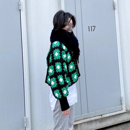 送料無料【NO.3122001】グラニースクエア ニット セーター ニット  