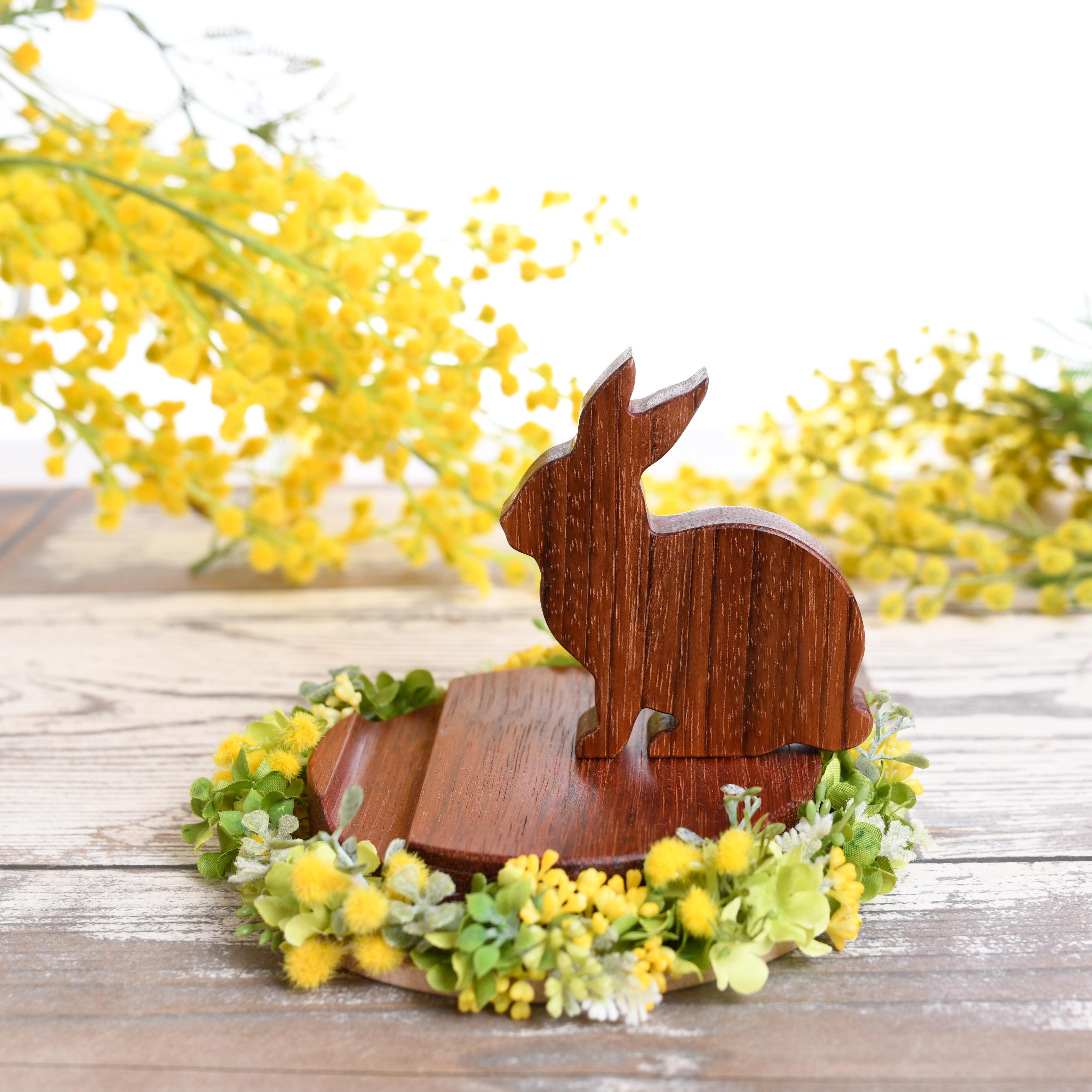 ミモザリース・ウサギのスマホスタンド 4,964円