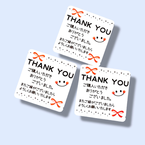 No.146　リボン付きサンキューシール　ほんのきもち　リボンシール No.194 サンキューシール40枚ハンドメイド ありがとうシールリボン