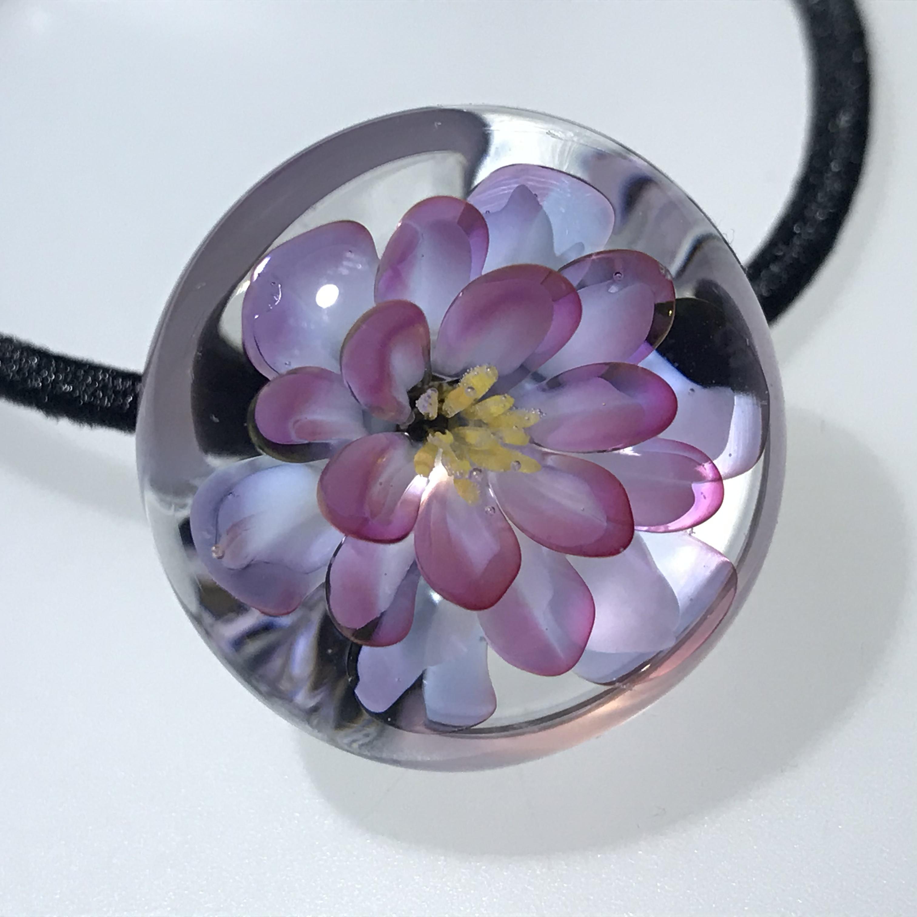 お花のヘアゴム　ピンク