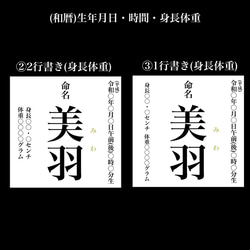 【命名書】色紙（楷書） 3枚目の画像