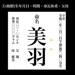 【命名書】色紙（楷書） 2枚目の画像