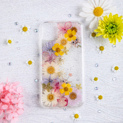 全機種対応iPhone13 Xperia Galaxy マホケース 押し花ケース 人気 押し花 ❀ケース 花束 花物語 3枚目の画像