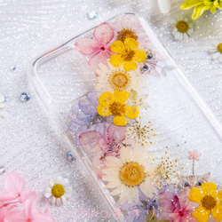 全機種対応iPhone13 Xperia Galaxy マホケース 押し花ケース 人気 押し花 ❀ケース 花束 花物語 1枚目の画像