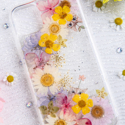 全機種対応iPhone13 Xperia Galaxy マホケース 押し花ケース 人気 押し花 ❀ケース 花束 花物語 2枚目の画像