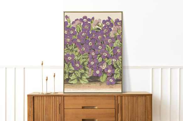 【すみれ】油絵　風景画　植物画　絵画　アート　額付き　額あり すみれ】油絵 風景画 植物画 絵画 アート 額付き 額あり 4年保証