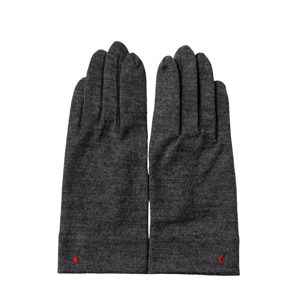男性 プレゼント 送料無料 冬 3点 セット メンズ バーガンディー × 杢グレー 手袋 マフラー  ギフト 3枚目の画像