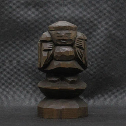 仏像 円空仏 木彫 大黒天（14cm 着色 dk2601） 彫刻 円空工房クリーマ