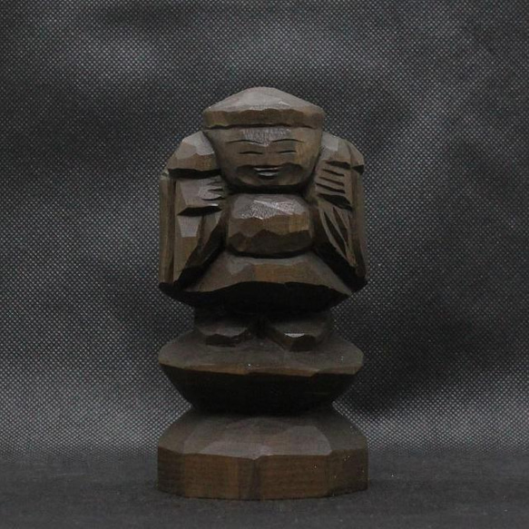 仏像 円空仏 木彫 大黒天（14cm 着色 dk2601） 彫刻 円空工房クリーマ