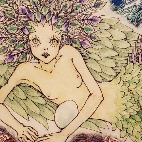 中国人水彩画家　陳芸　額装作品 中国人水彩画家陳芸額装作品