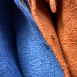 羊毛フェルト「ころんbag 」小　夕焼けオレンジ 4枚目の画像