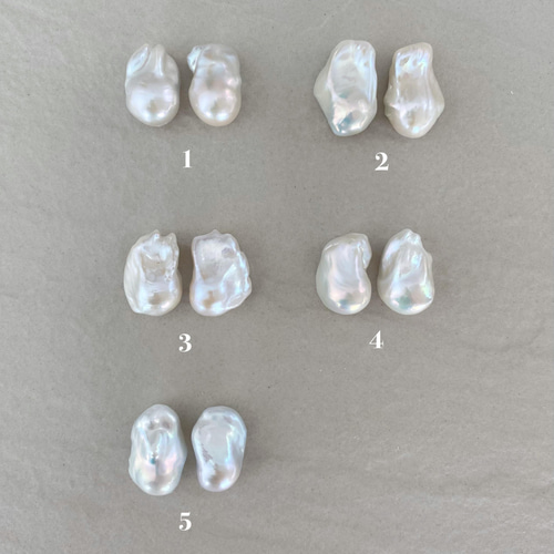 Sクラス〕オイスターバロックパールピアス 1〜5 ピアス（その他） elem