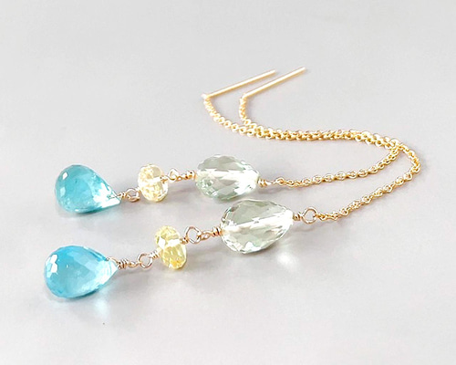 専用です　14kgf アクアマリンのシェルカービングピアス 専用です 14kgf アクアマリンのシェルカービングピアス 専用です 14kgf