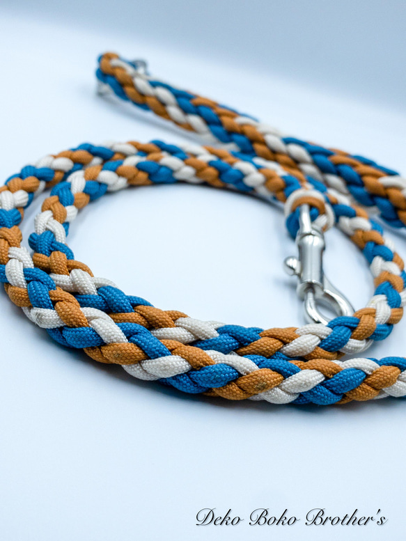 パラコード6つ編みリード 小型犬•中型犬 パラコード リード リード