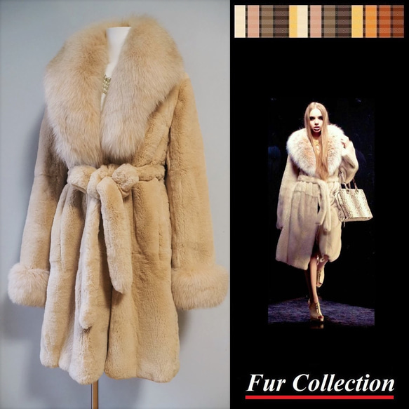 ヨーロッパ貴族的な雰囲気漂う☆ふかふかベージュフォックスファー