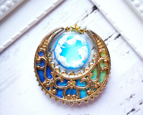 カエルの王様 クリアラウンドレジンヘアゴム ポニーフック変更可能