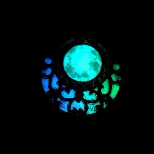 暗闇で光る【 天空 の 紋章 ポニーフック 】 レジン アクセサリー 蓄光