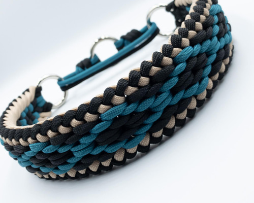 パラコードリード no.5 パラコード首輪 デザインNo.5 中型犬・大型犬 リード・首輪 dekoboko