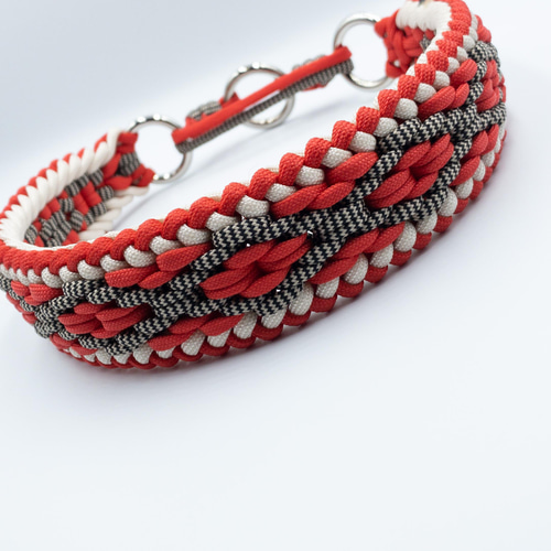 パラコード首輪 デザインNo.5 中型犬・大型犬 リード・首輪 dekoboko