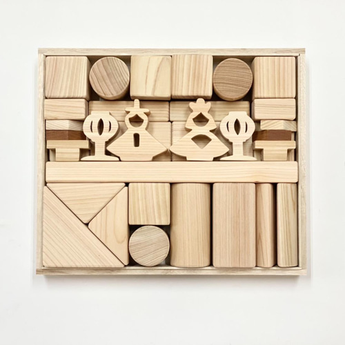 桧で作った雛人形⭐積み木セット(国産ひのき) L おもちゃ・人形 isikyu