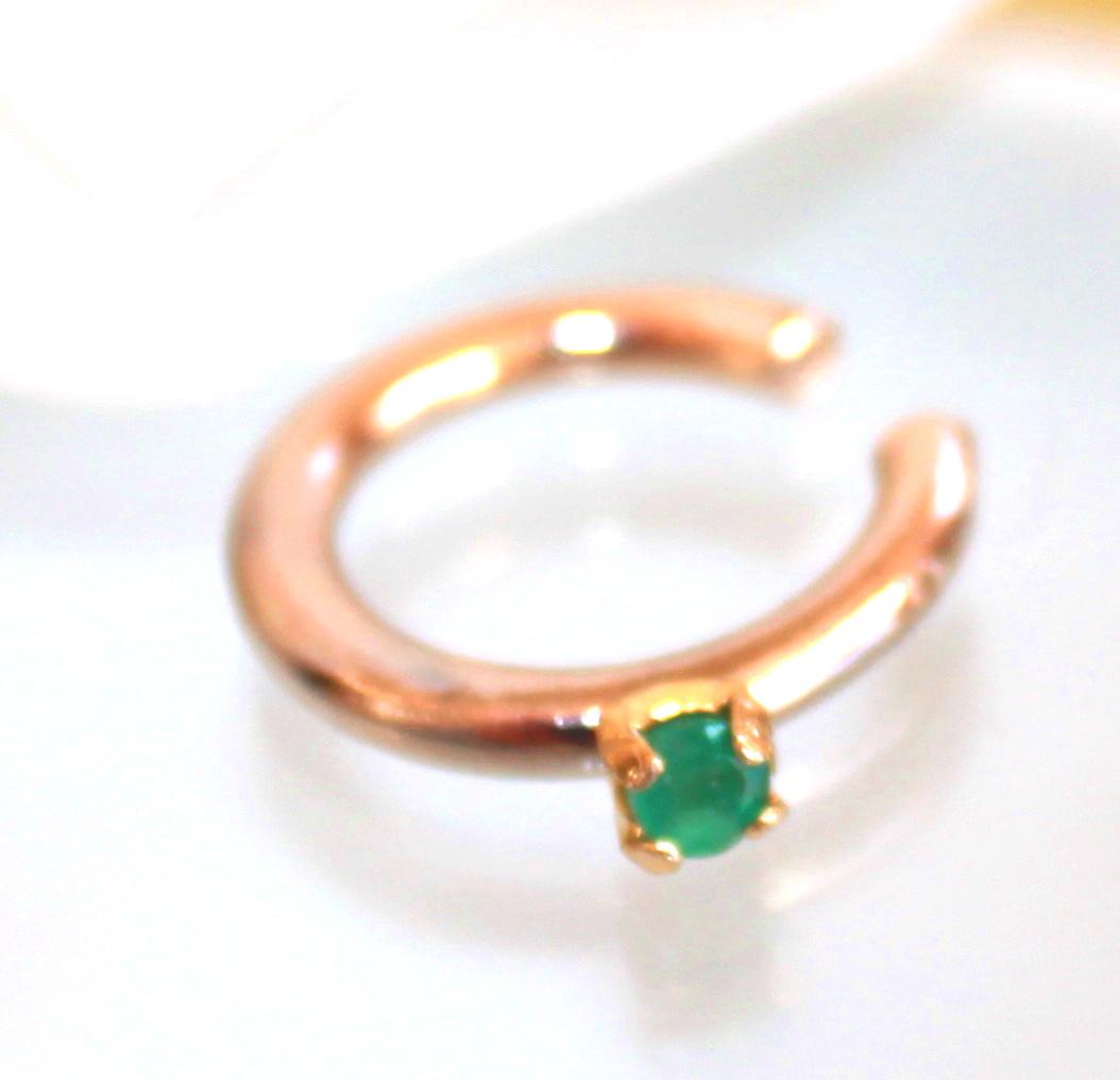 エメラルドイヤーカフ×２　3way Big Ear-cuff