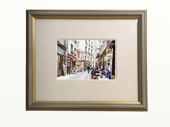 ポストカード ヨーロッパ風景画（組み合わせ自由4枚セット1.000円）No.199   パリ　サン・セブラン通り　 2枚目の画像