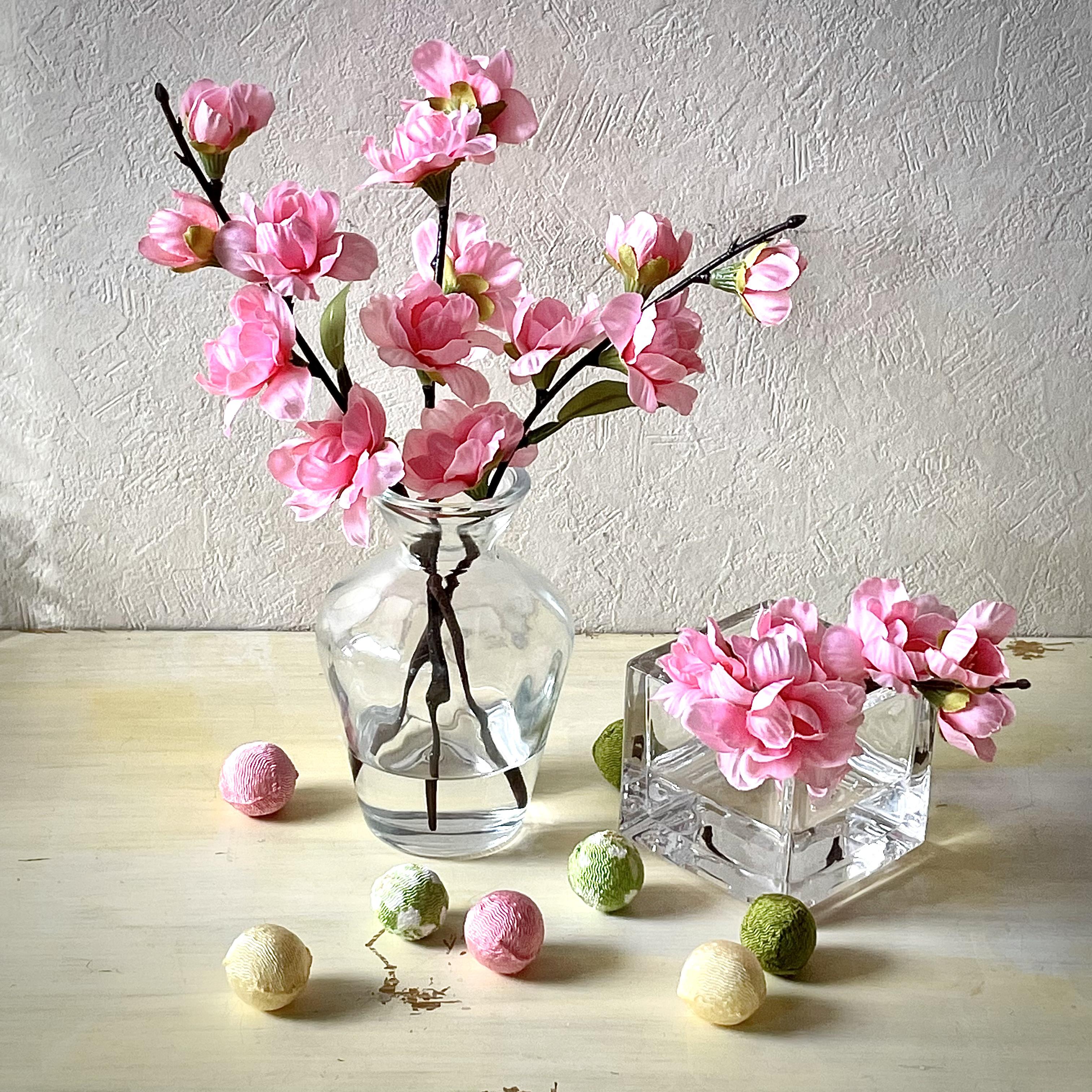 『Creema限定新春福袋2026』ラッピング無料！ひなまつりカラー 桃の花2点セット 桃の節句 マジカルウォーター