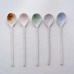 ２本セット　winter spoon  おうちカフェに磁器のスプーン／マドラー　 4枚目の画像