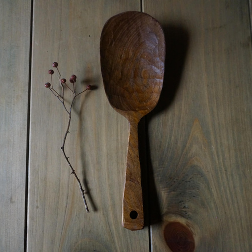 桑の木 サーバースプーン (削り跡仕上げ) カトラリー こぐまのごろね