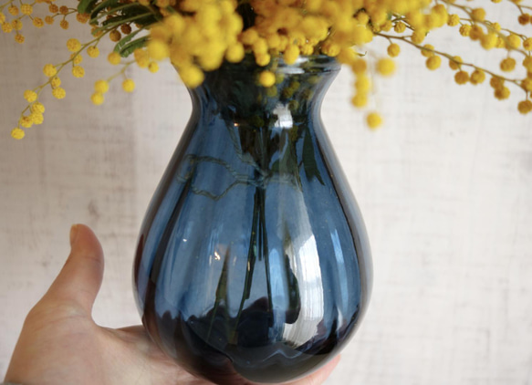 今期終了♦︎インテリアフラワー＊ドライミモザ×ネイビーブルー 5枚目の画像