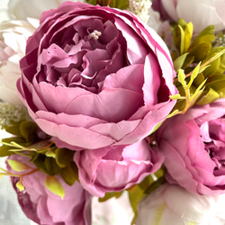 no7,大きめのシャクヤク(淡いピンク),つぼみ付き,花束,ヨーロッパスタイル,人工シルク,パーティ 5枚目の画像