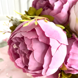 no7,大きめのシャクヤク(淡いピンク),つぼみ付き,花束,ヨーロッパスタイル,人工シルク,パーティ 10枚目の画像