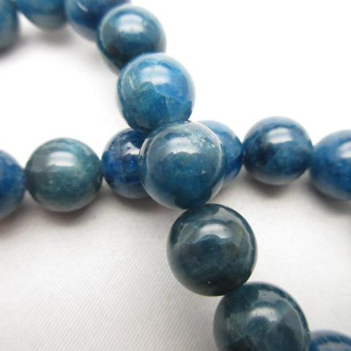 ブルーアパタイト】/size(9.5㎜～10㎜)/1set(2玉)/【ディープカラー