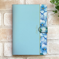 梅雨の紫陽花のiPadケース（ライトブルー） 夏 アジサイ 花 ipadケース タブレットケース 1枚目の画像