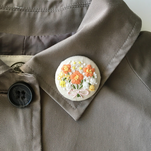 刺繍花束のブローチ ブローチ little by little 通販 13298479