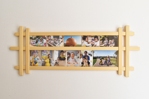 『Creema限定』12種類の写真サイズに対応『セミオーダー木製壁掛けフォトフレーム』M　木色 1枚目の画像