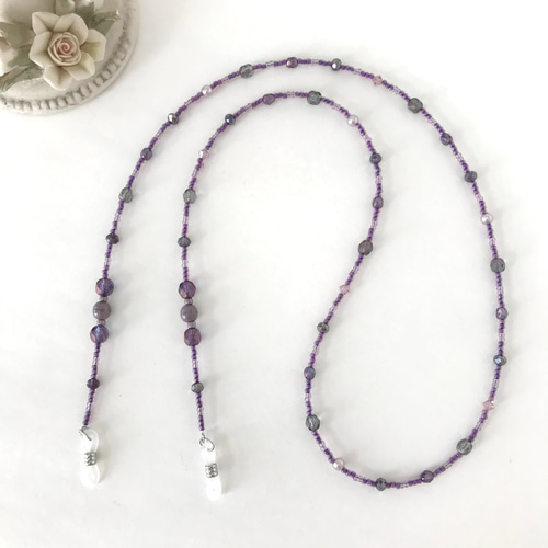 チェコガラス メガネチェーン グラスコード メガネストラップ ビーズ