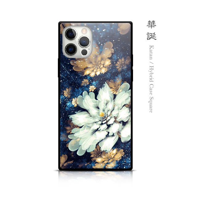 華誕 - 和風 四角型 強化ガラスiPhoneケース/iPhone17/17Pro/17ProMax/Airも対応