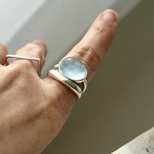 人魚のアクアマリンring 指輪・リング STUDIO TENTEN 通販