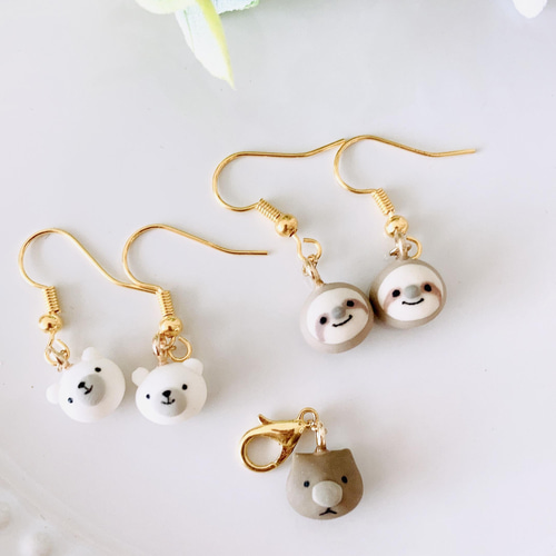 ふっくらまるまるウォンバット 片耳ピアス/イヤリング ピアス