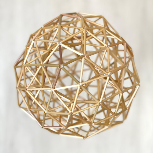 ヒンメリ 「3重多面体（フラーレン・正20面体・正12面体）」 モビール