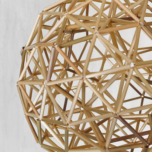 ヒンメリ 「3重多面体（フラーレン・正20面体・正12面体）」 モビール