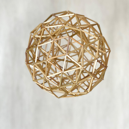 ヒンメリ フラーレン＋3D生命の樹 ヒンメリ 「3重多面体（フラーレン・正20面体・正12面体）」 モビール