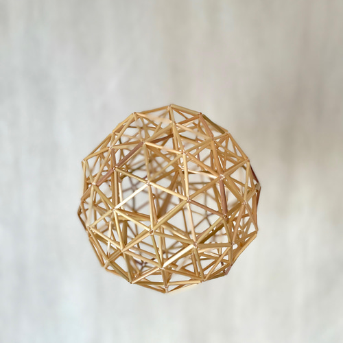 ヒンメリ 「3重多面体（フラーレン・正20面体・正12面体）」 モビール