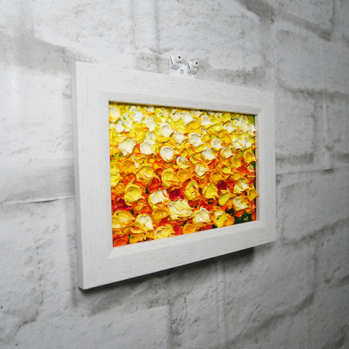 油絵 油彩 油彩画 絵 絵画 ミニ絵画【マリーゴールド】 絵画
